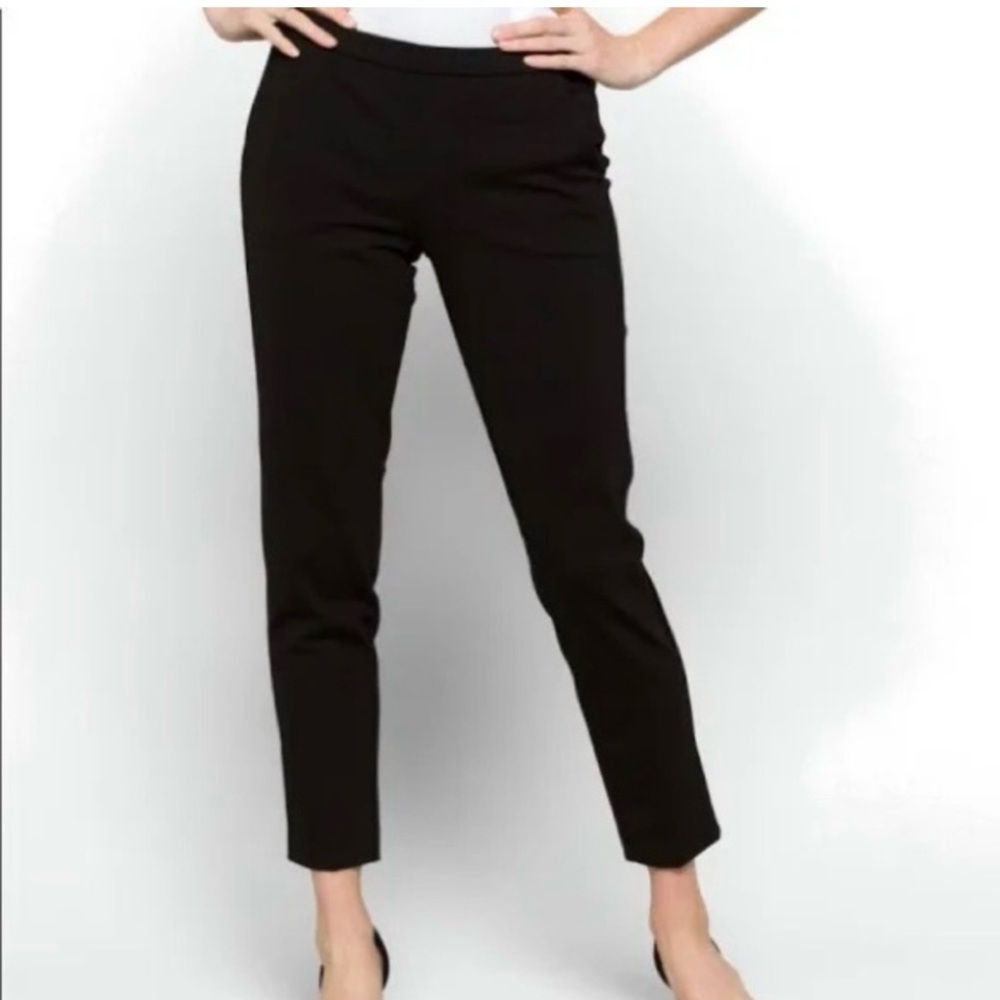 Liverpool Waffle Pattern Black Pull On Dress Pants size 10/30 like new